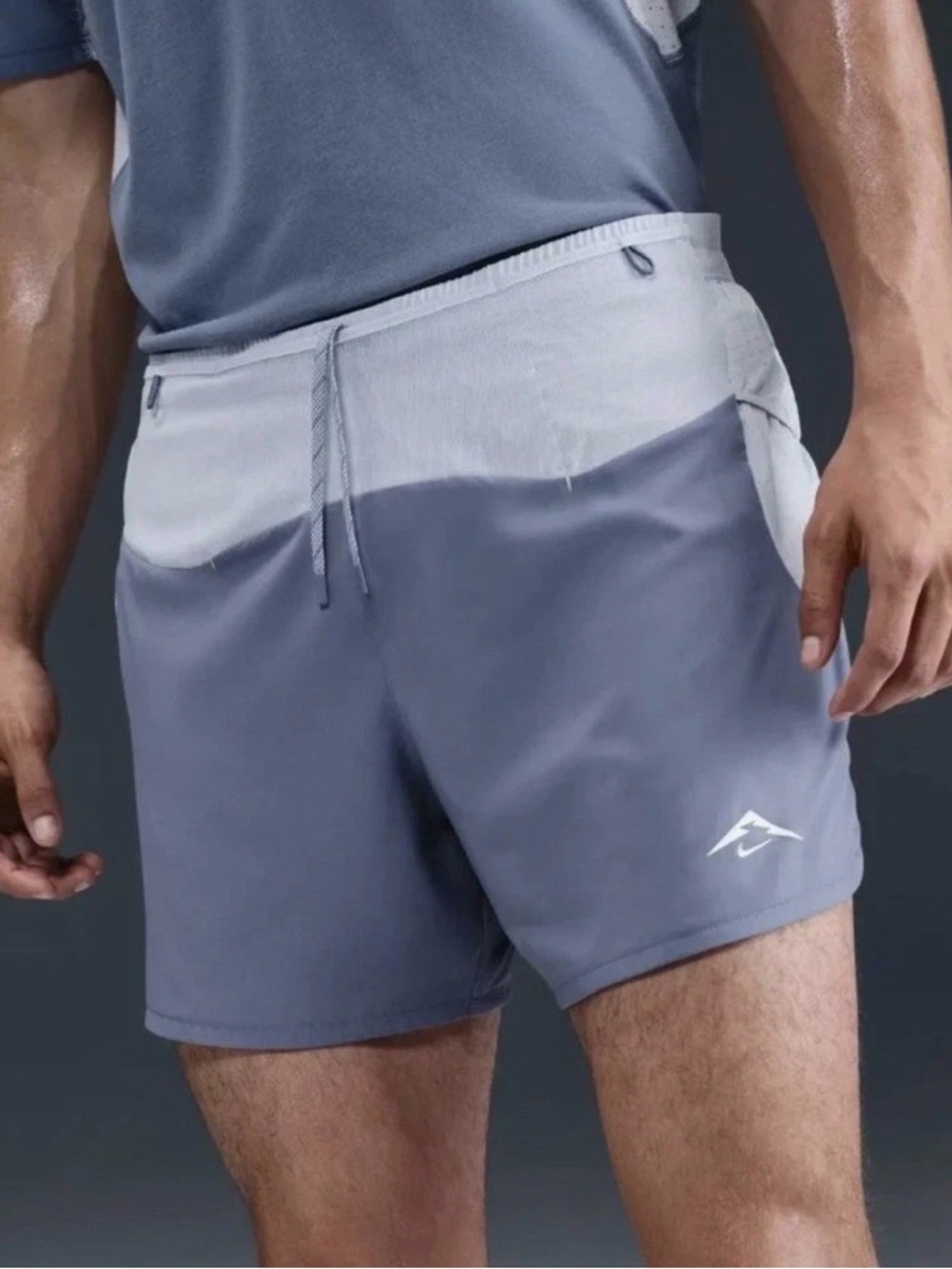 Men XXL Nike Running Shorts Trail Sunrise 5" Dri‑FIT Indigo HJ3572 499 2XL New